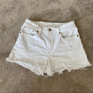 Levi white womens shorts